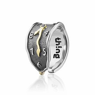 Необычное кольцо из серебра CONSTANCY OF TIME